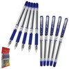 PINPOINT Ballpoint Pens, BLUE, Fine Point (0.6mm), Pack of 10,