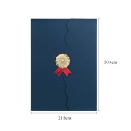 Certificate Folder A4 Certificate Holder 5 Pieces Diploma Folder Gold-Plated Certificate Folder Certificate Cover Certificate Cover Award Certificate Case Set Invitation Card Protective Cover Student