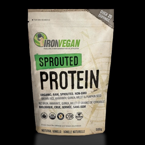 Iron Vegan Sprouted Protein, Natural Vanilla / 500 grams