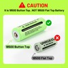 UNROEVS 2 Packs 18500 Rechargeable Battery with Button Top,3.7V 2000mAh