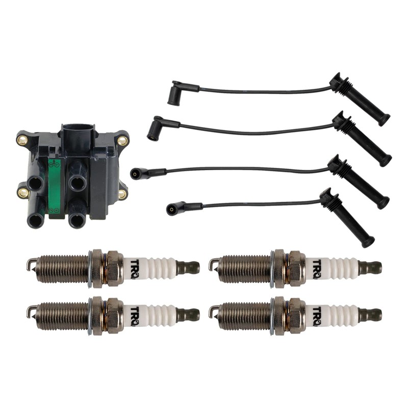 TRQ Ignition Kit Ignition Coil Spark Plugs Spark Plugs Wire