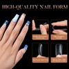 Nicedeco Poly Extension Gel Dual Nail Forms, 120pcs Nail Molds