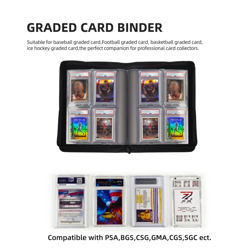 ARCHIVALPRO 4 Pocket Graded Card Binder - Holds 40 PSA/SGC/BGS