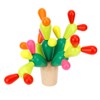 Wooden Children Puzzle Balancing Cactus Toy Assembled Building Blocks