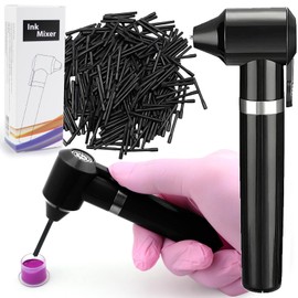 Denergy Mezclador de Tinta de Tatuaje Con 105Pcs Palos de Mezcla Máquina de Pigmento de Tatuaje Máquina de Pigmento de Color de Cejas Maquillaje de Tinta de Tatuaje Pigmento Agitador Eléctrico Máquina