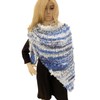 Wool Blend Hand Knitted Triangle Scarf Shawl Wrap -SKU ANC59702-1
