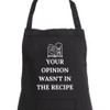 Second Ave Unisex Funny Your Opinion Wasn't in The Recipe