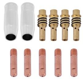Akozon Clarke Weld mig 151 te Nozzle + 11pcs nozzles Contact Tips Holders Welder consumable Accessory fit for 15ak Torch Gun