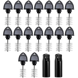 Hilangsan Draft Beer Tap Plugs Brush Beer Tap Covers, 16PCS Keg Tap Plug + 2PCS Beer Faucet Cap Beer Faucet Brush Plugs Beer Faucet Soother Draft Beer Spout Plugs