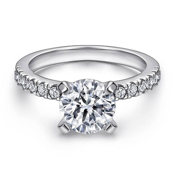 Sparkling Women's Ring Made of 925 Sterling Silver in White