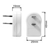 Cablecc NEMA 1-15P USA Outlet Saver Power Extension Adapter 2-Prong