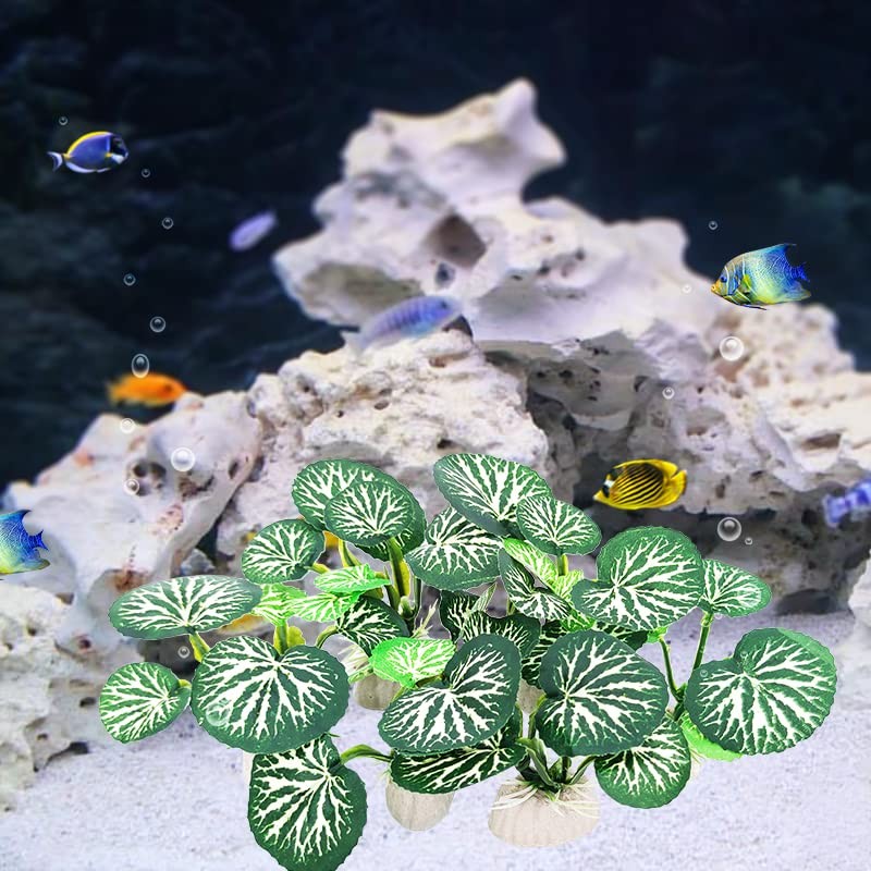 Vtapliea 6PCS Aquarium Plants Fish Tank Decorations Betta Silk Plastic