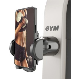 MiiKARE Gym Accessory Magnetic Phone Holder for Videos, Universal Hands-free Phone Holder for Gym with 360 Degree Angel Adjustable, MiiKARE Home Gym Essentials Phone Mount for Women and Men - Black/Pink - Color: black