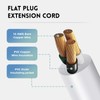 EP Cable de extensión de enchufe plano de 15 pies,