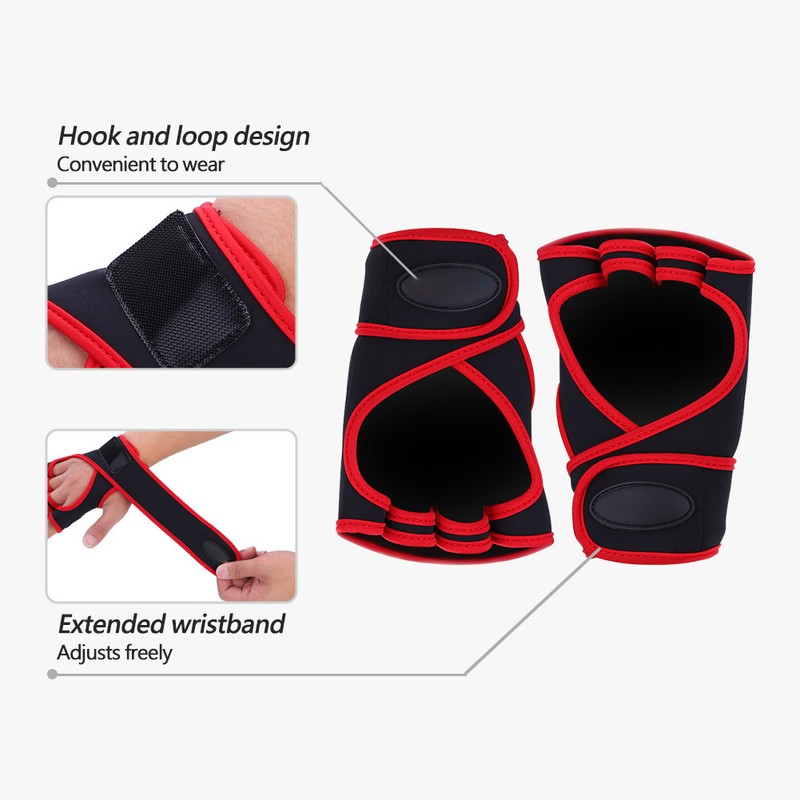 1 Pair Anti skid Sports Weight Lifting Half Finger Protection