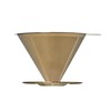 ATHIA Golden Stainless Steel Reusable Coffee Filter, Pour Over Cone