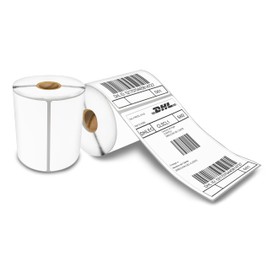 Etiqueta termica de 4x6 (102x152mm) Rollo Generico Economico con 300 etiquetas, Ideal para envió directo, Guias de paqueteria, Marketplaces, Para impresoras de escritorio como Ribetec, Zebra, Tsc, etc
