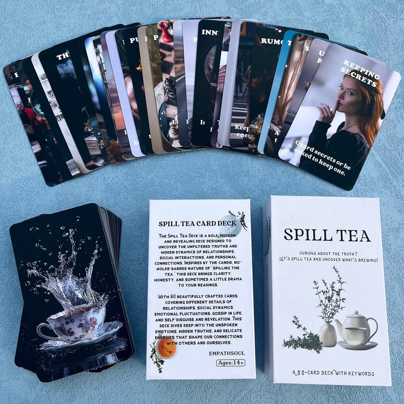 GZXINKE Spill Tea Oracle Deck, Relationships Oracle Cards, Life Oracle