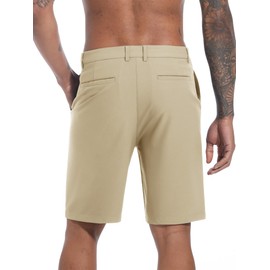 TACVASEN Mens Golf Shorts Outdoor Sport Shorts Quick Dry Work Shorts Men Stretch Fit Lightweight Shorts with Pockets Khaki,30