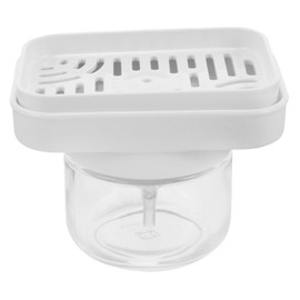 ORFOFE Automatic Liquid Doser Dish Soap Pump Sponge Holder Kitchen Sink Caddy Modern Soap Dispenser Design