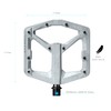 Crank Brothers Flat Pedal for MTB Stamp 2 L Raw