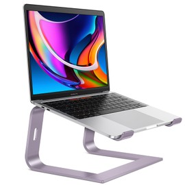 OMOTON Laptop Stand, Detachable Laptop Mount, Aluminum Laptop Holder Stand for Desk, Compatible with MacBook Air/Pro, Dell, HP and All Laptops (11-16 inch), Purple