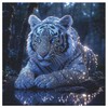 White Tiger Puzzles for Adults 1000 Pieces, Glowing Blue Forest