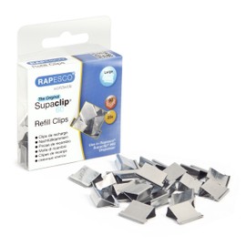 Rapesco RC6025SS Supaclip 60 Stainless Steel Refill Clips, Pack of 25