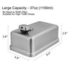 VANNSOO Wall Mounted Soap Dispenser Bathroom, 1100ml 37oz Commercial Stainless