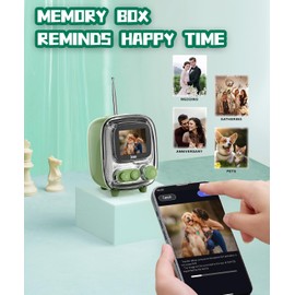 Divoom Tiivoo Retro Bluetooth Speaker，Additional FM Radio Function with Pixle Display Screem，Vintage Decor Suitble for Bedroom,table,outdoor,Green