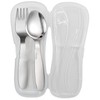 VANRA 2 Pieces Children Fork Spoon Set with Travel Case