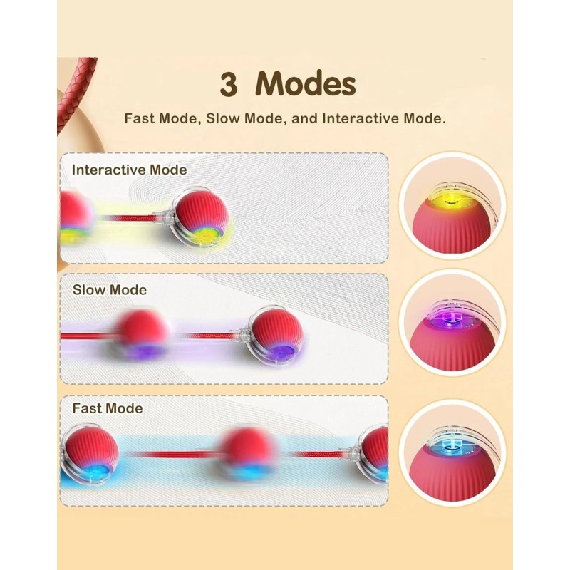 CA&T nteractive Cat Toy Balls - Automatic Interactive Cat Toys