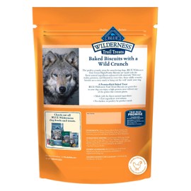 Blue Buffalo Wilderness Trail Treats High Protein Grain Free Dog Biscuits Crunchy Dog Treats, Turkey Recipe, 10-oz Bag