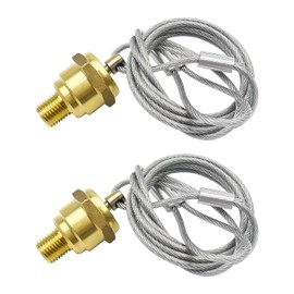 2 Pack of ¼” NPT Air Tank Drain Valve with 60" Cable, Air Brake Reservoir Drain Valve Air Compressor Drain Valve For Semi Trucks Replaces Haldex 12105 N3613AD