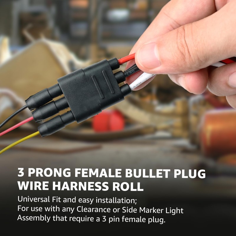 MADCATZ 50 Count 3-Prong Female Bullet Plugs Continuous Wire Harness
