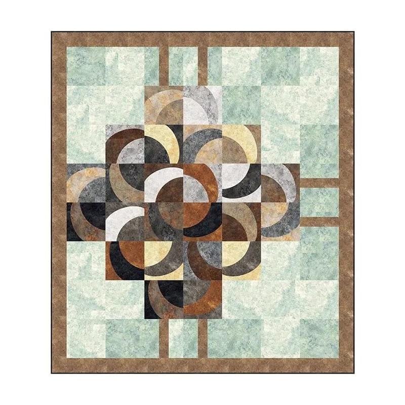 Teal, Copper Hints, Sienna Marble Design, Fabric, 100% Cotton, Stonehenge