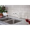Moen Brecklyn Glacier White One-Handle Single-Hole Kitchen Faucet with Pull-Out