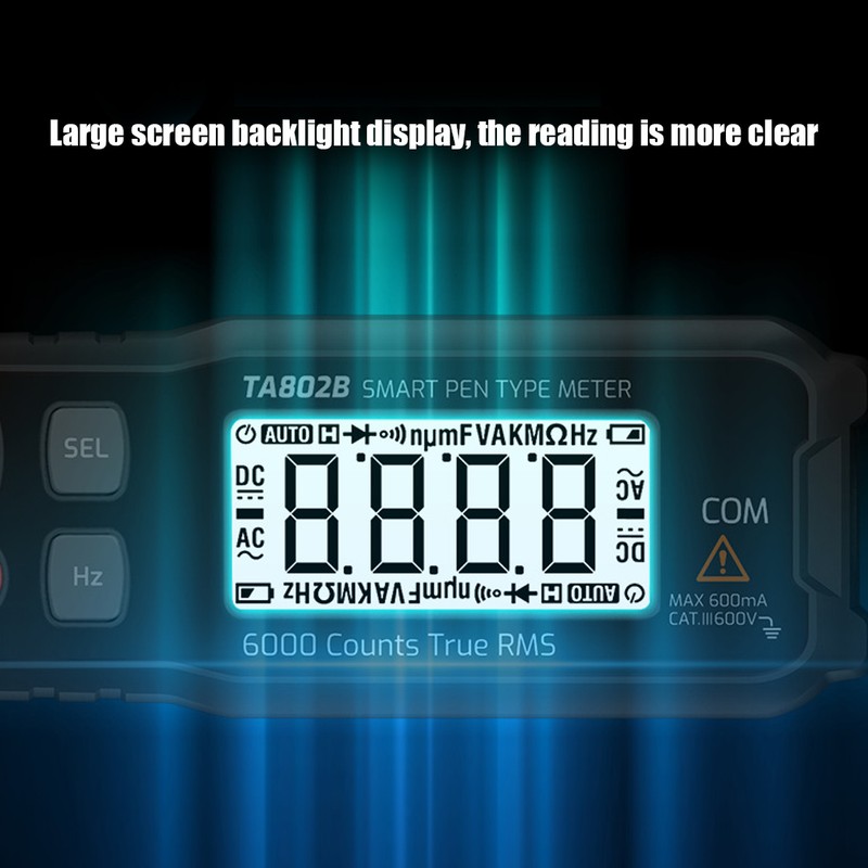 Pocket Pen Multimeter Portable Mini Smart Digital Meter Ammeter TA802A