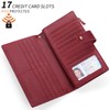 SENDEFN Women's Wallet Large Capacity RFID Blocking Leather Wallets Cards