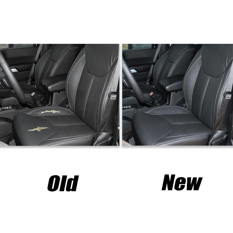 Priprilod Black Leather Driver Side Bottom Replacement Seat Cover Compatible