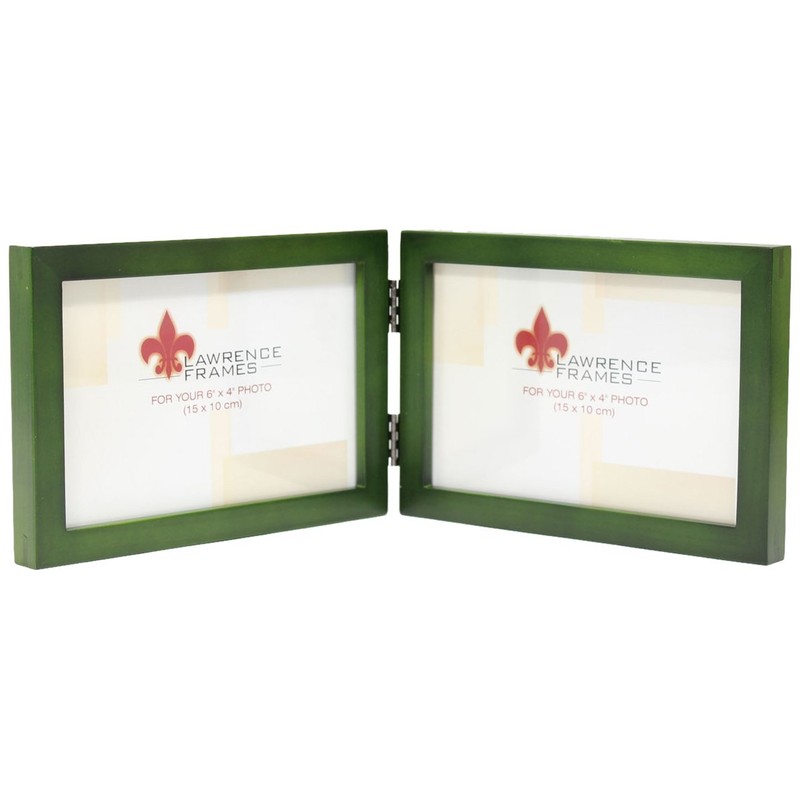 Lawrence Frames Collection Hinged Double Horizontal Wood Picture Frame Gallery,