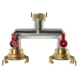 Brass GEKA Type Hose Quick Connect Adapter Claw Fitting Pipe Splitters Lance 3/4 1/2 Male Female (3/4" splitter - 2 way + geka)