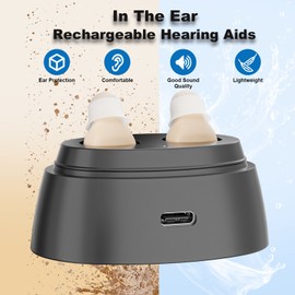 K&FCOPTEE Noise Cancelltion Hearing Aids For Seniors With Invisible Rechargeable Case