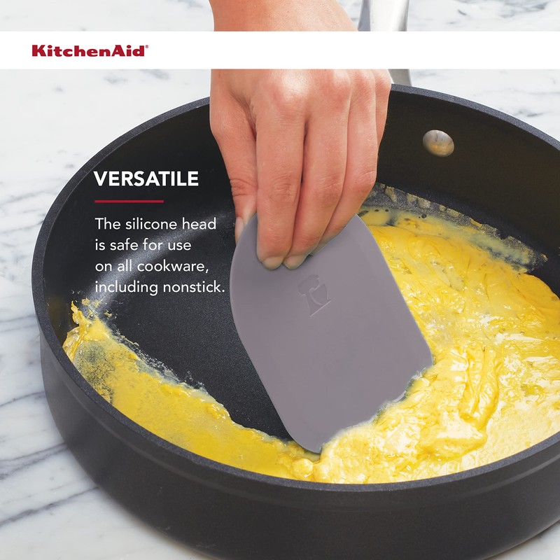 KitchenAid Gourmet Bowl Scraper, Set of 2, Aqua Sky and