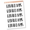 Birthdays Header Stickers, Dashboard Pages, Dash Board Notes, Goal Setting