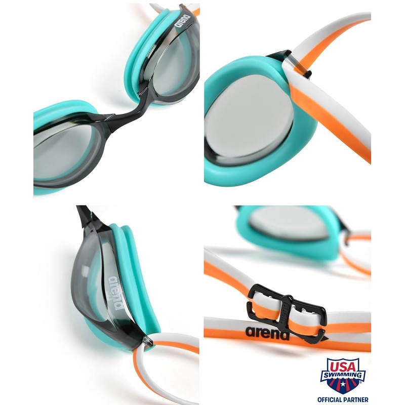 ARENA Phyton 1E762 Swimming Goggles Smoke Water Mango One Size