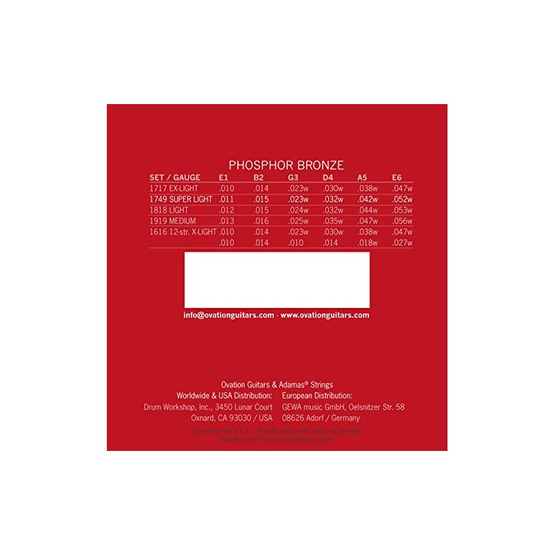 Adamas 1749E Acoustic Phosphor Bronze, super light