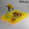 ATZYmolin 16"x12" Large Acrylic Serving Tray Decorative Ottoman Coffee Table