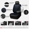 CAR PASS Piping Luxury PU Leather Two Front Car Seat