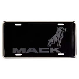 Mack Trucks Bulldog Black & Gray Embossed Aluminum Novelty License Plate